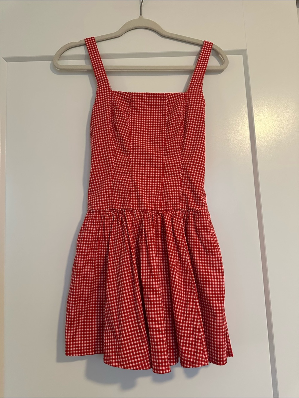 Abercrombie & Fitch Red Gingham Mini Dress